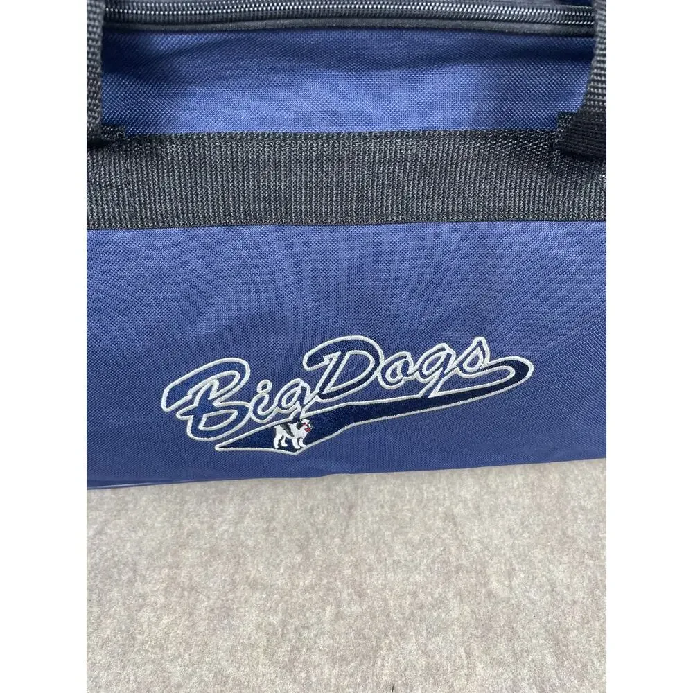 Vintage Y2K 90s Big Dogs Blue Duffle Bag